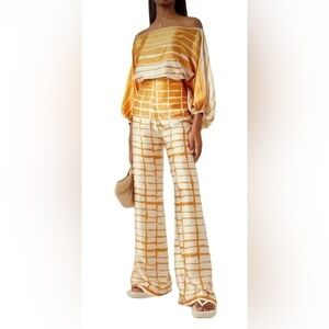 Gold n White Stripe 2 Piece Pants & Top
